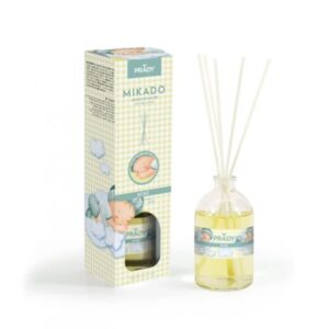 Prady Ambientador Mikado Bebe - Frasco de Cristal 100 ml y Varitas Difusoras