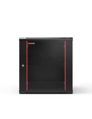 WP RWB-15606-B Armario Mural 15U - Puerta de Cristal - Cerradura de Seguridad - 600x600x770mm - Color Negro