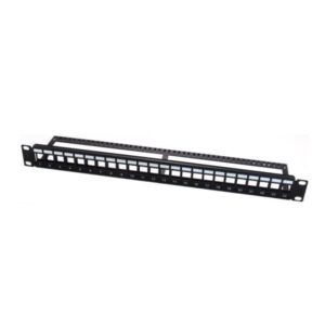 WP Patch Panel de 24 Puertos RJ45 UTP - 1U IDC sin Apantallar - Color Negro