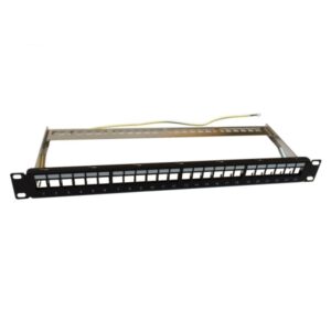 WP Patch Panel de 24 Puertos RJ45 UTP - 1U IDC sin Apantallar - Color Negro