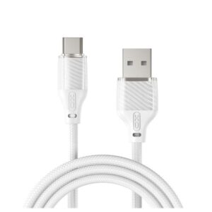XO NB291 Cable USB-A Macho a USB-C - Carga y Transmision de Datos Alta Velocidad - 6A - 1m - Color Blanco