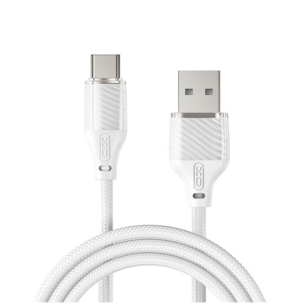 XO NB291 Cable USB-A Macho a USB-C - Carga y Transmision de Datos Alta Velocidad - 6A - 1m - Color Blanco