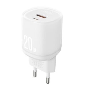 XO L144 Cargador de Corriente 20W - USB-A y USB-C - PD 3.0 - Color Blanco