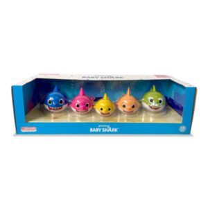 Comansi Set Baby Shark Family - 5 Figuras - Colores Vivos - Inspirado en Canción Infantil