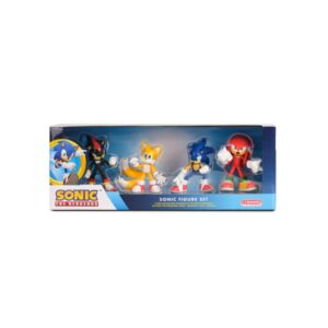 Comansi Set Sonic Clásico 4 Figuras  - Sonic, Tails, Knuckles, Shadow - Coleccionable - Regalo Gamer