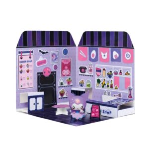 Comansi Sticker House Kuromi Ramen Shop - Incluye Figura - Stickers Lavables -  Escenario Adorable - Juego Creativo