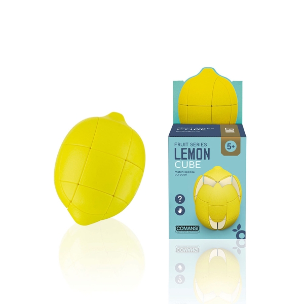 Comansi Fruitcube Rompecabezas Limón - Puzzle Rompecabeza - Inspirado en Fruta - Juego de Lógica - Juego Educativo