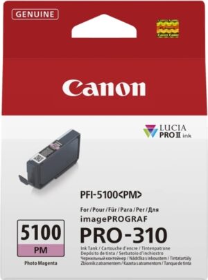 Canon PFI5100 Magenta Photo Cartucho de Tinta Original - PFI5100PM/6957C001
