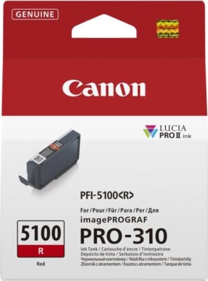 Canon PFI5100 Rojo Cartucho de Tinta Original - PFI5100R/6958C001