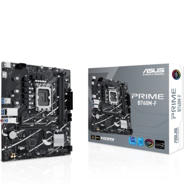 Asus PRIME B760M-F 2xDDR5 M.2, PCIe 4.0, Sata III, HDMI, MicroATX
