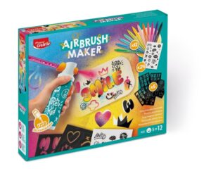 Maped Airbrush Maker - Kit de Aerografo para Niños Facil de Usar con Rotuladores Maped Jungle - Para Niños a partir de 5 Años