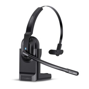 Energy Sistem Voice Pure Office Auriculares Inalambricos - Bluetooth 5.0, 2,4Ghz - Conexion Multipunto Telefono y Ordenador - Microfono con Cancelacion de Ruido - Color Negro