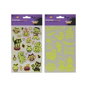 Bismark Glow in the Dark Pack con Pegatinas para Halloween - Brillan en la Oscuridad - Autoadhesivas - 2 Diseños Aleatorios