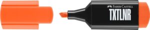 Faber-Castell TXTLNR Marcador Fluorescente - Punta Biselada - Trazo entre 1, 2 y 5 mm - Tinta con Base de Agua - Color Naranja