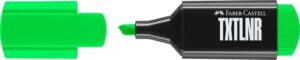 Faber-Castell TXTLNR Marcador Fluorescente - Punta Biselada - Trazo entre 1, 2 y 5 mm - Tinta con Base de Agua - Color Verde