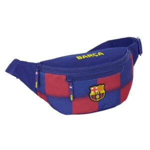 Safta F.C.Barcelona Bolsa de Cintura de 2.485L - 2 Compartimentos - Cinta Ajustable con Cierre de PVC - Cierre con Cremallera - 23x12x9cm - Color Rojo y Azul