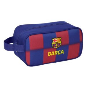 Safta F.C.Barcelona Zapatillero de 6L - Asa de Mano - Cierre de Cremallera - 29x15x14cm - Color Rojo y Azul